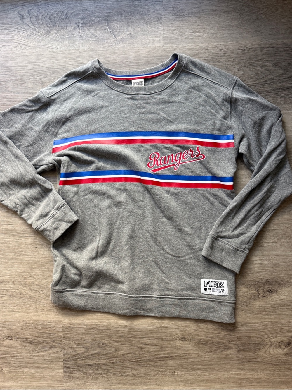 Victoria’s Secret PINK x MLB Texas Rangers Varsity Long Sleeve Sweatshirt S